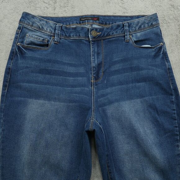 YMI Jeans Women's Size 14 Blue High-Rise Skinny Denim 29" Inseam Distressed - Picture 12 of 16
